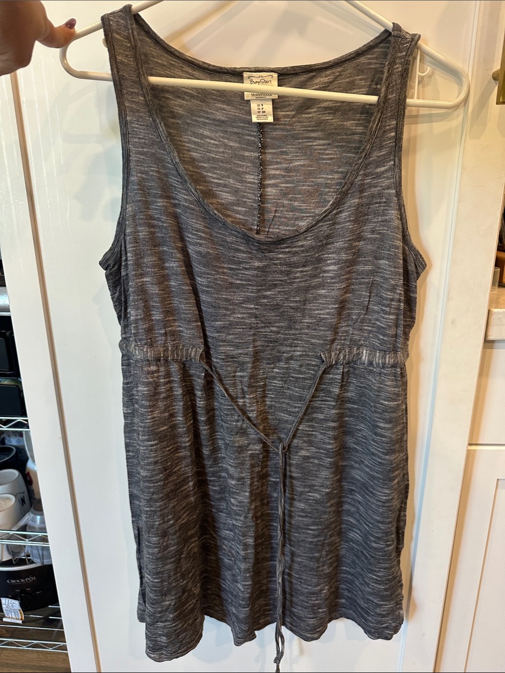 Motherhood Maternity Gray Sleeveless Maternity Tank Dress